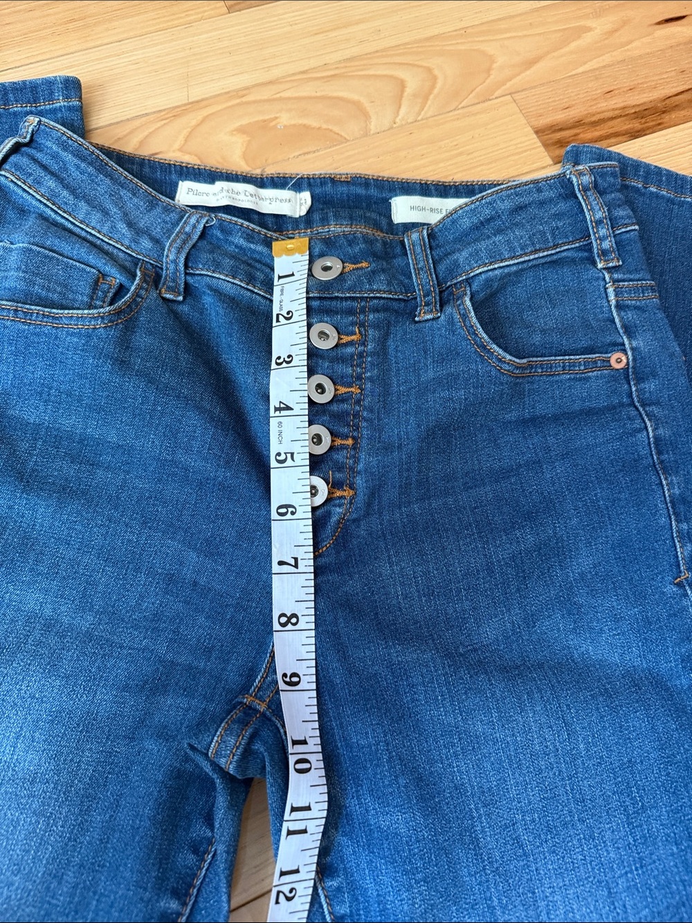 Pilcro and the Letterpress Deep Blue High-Rise Wide-Leg Jeans - Picture 5 of 11